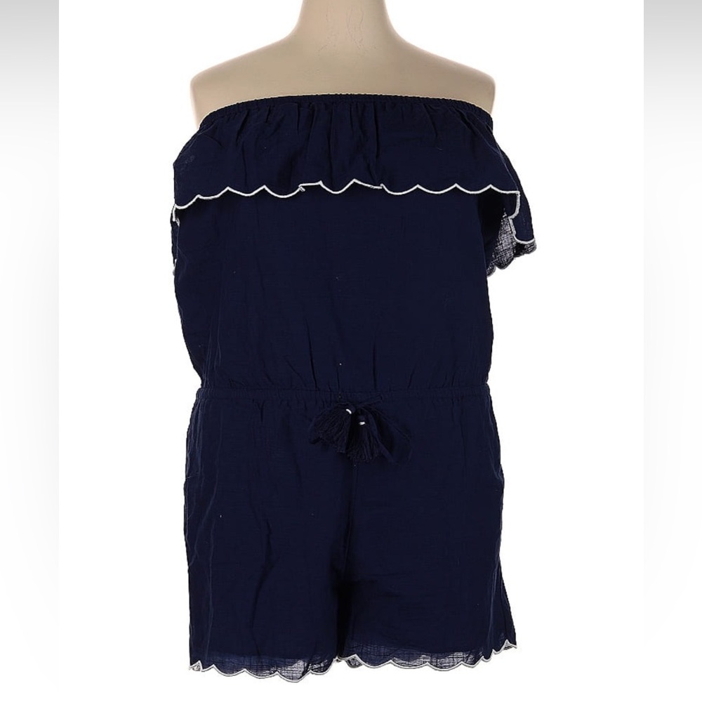 Vineyard Vines Dark Blue Off-Shoulder Romper